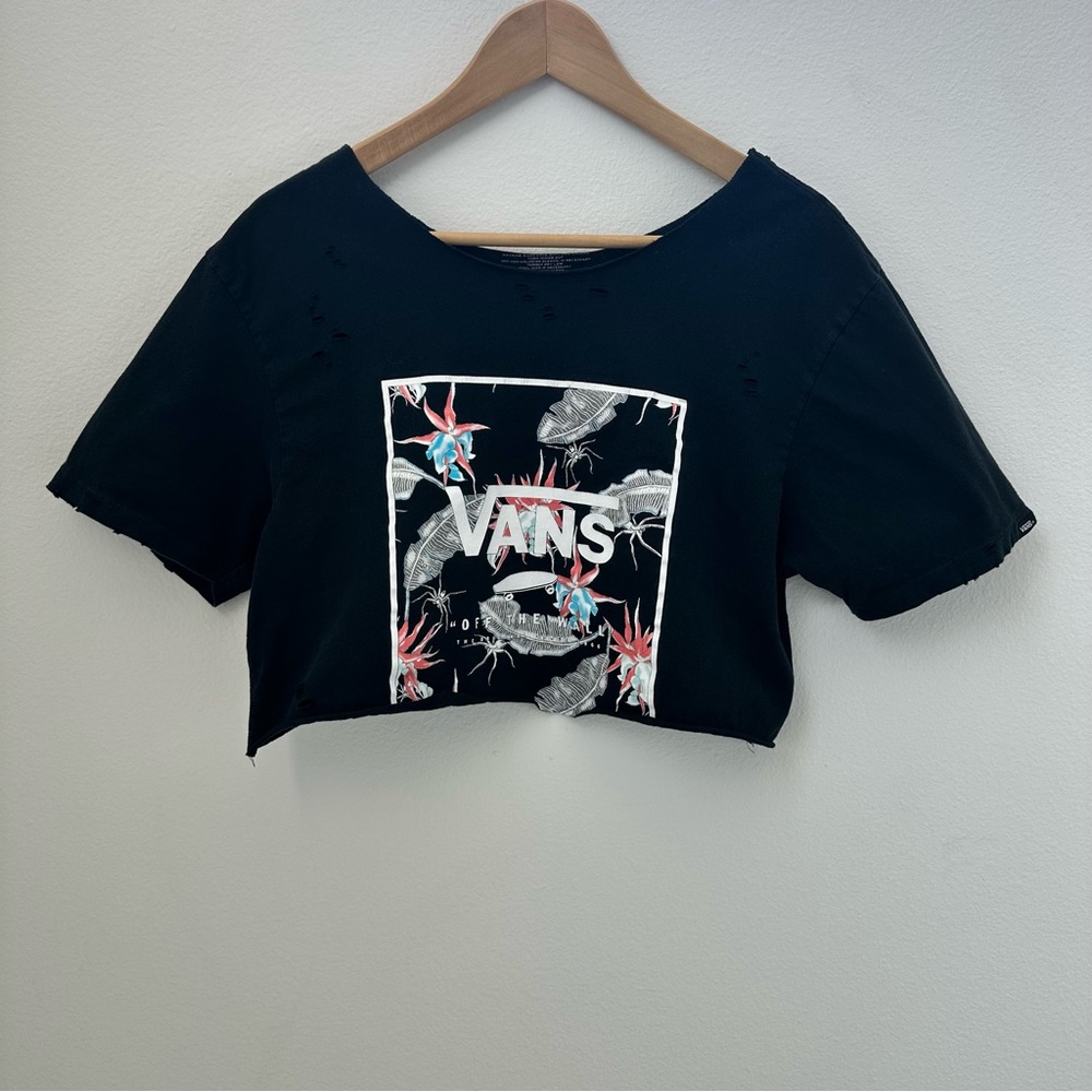 Vans Off the Shoulder Cropped Tee